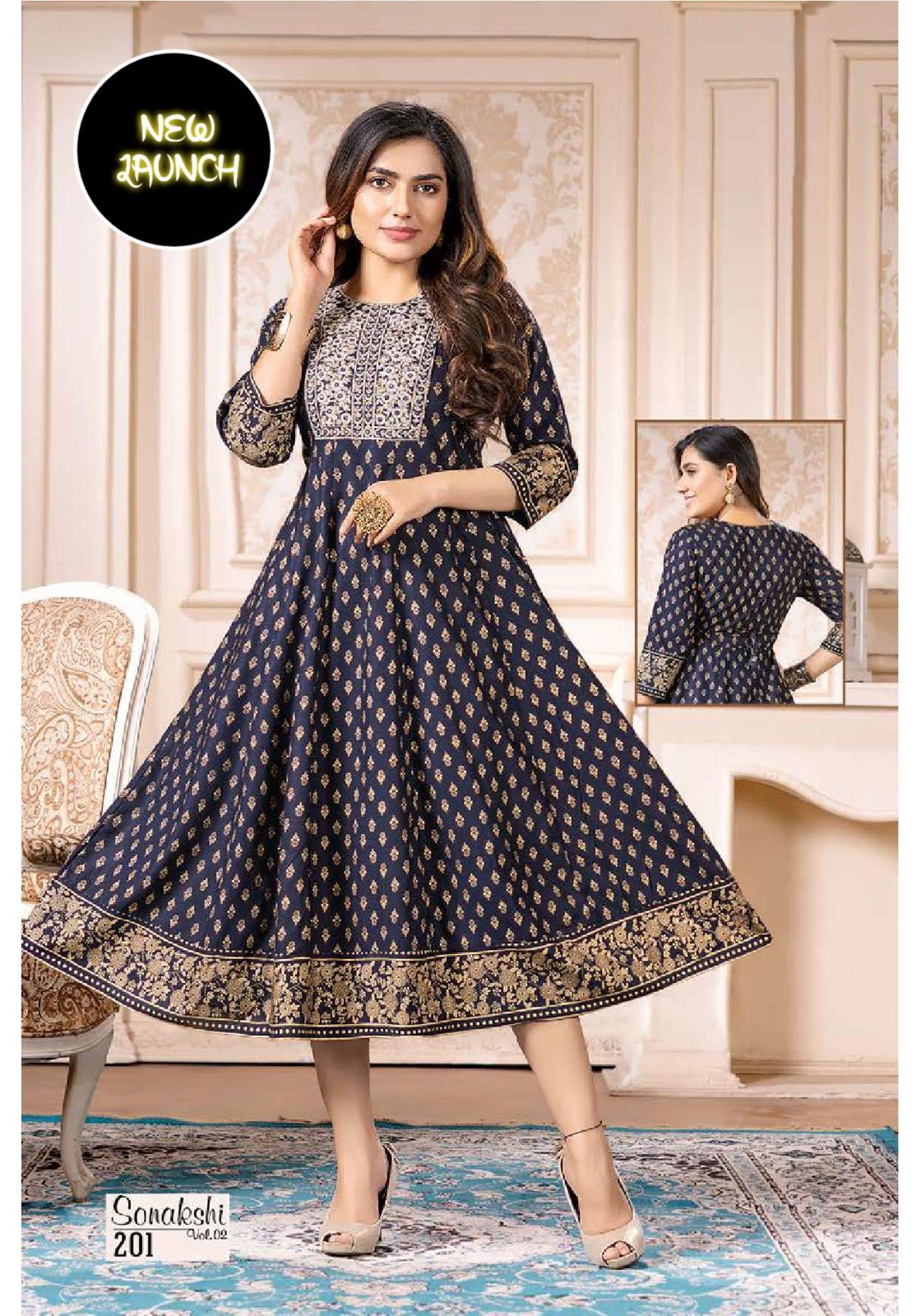 Beauty Sonakshi 2 Rayon Printed Ethnic Wear Anarakli Kurti Collection